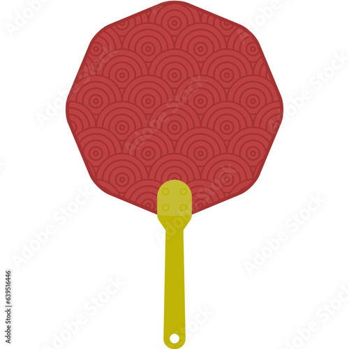 Aesthetic Manual Handle Hand Fan Chuseok Circle Style Collection