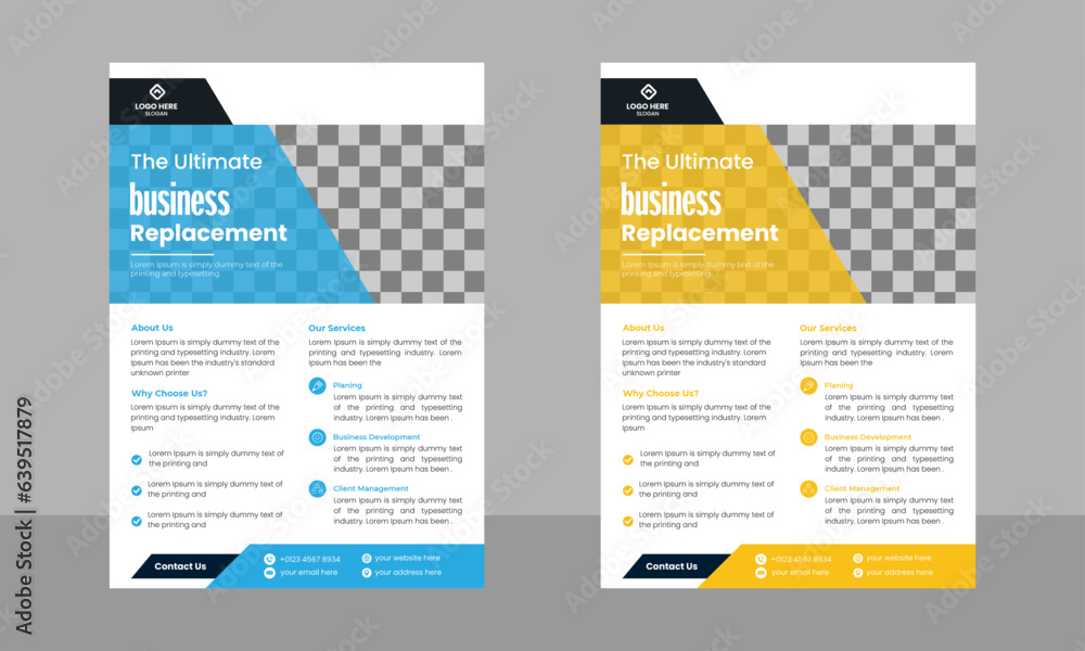 Corporate Modern Business Flyer Template ,Creative Modern Business Multipurpose Brochure Template Design, VectorTemplate Design In A4 Size.
