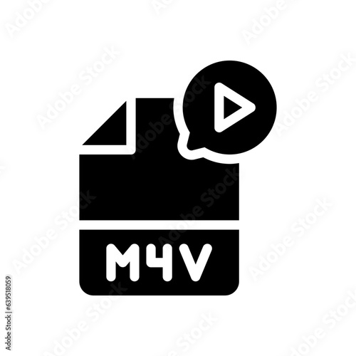 m4v file glyph icon photo