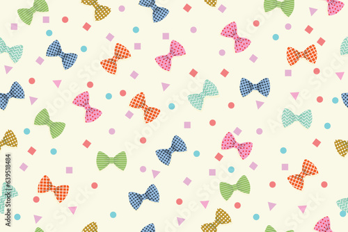 vector seamless bow tie background