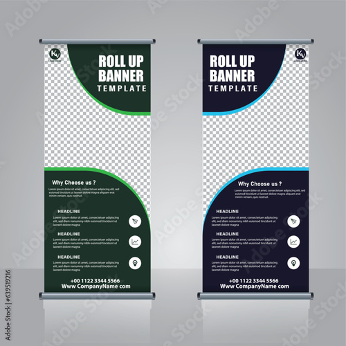 Modern Roll up banner standee design template