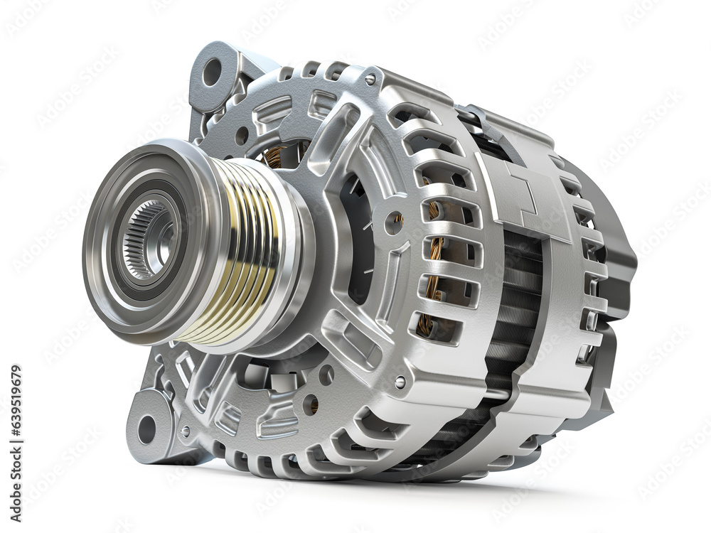 © Maksym Yemelyanov - Automotive power generating alternator, generator isolated on white Car parts and car repair service. © Maksym Yemelyanov - Automotive power generating alternator, generator isolated on white Car parts and car repair service.