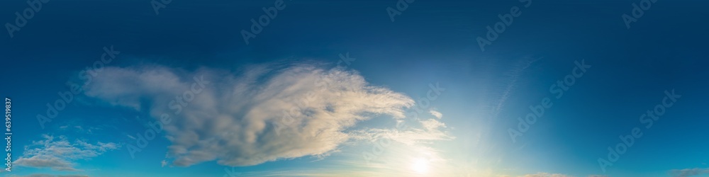 Sunset sky panorama with bright glowing pink Cumulus clouds. HDR 360 seamless spherical panorama. Full zenith or sky dome in 3D visualization, sky replacement for aerial drone panoramas. Sunset sky panorama with bright glowing pink Cumulus clouds. HDR 360 seamless spherical panorama. Full zenith or sky dome in 3D visualization, sky replacement for aerial drone panoramas.