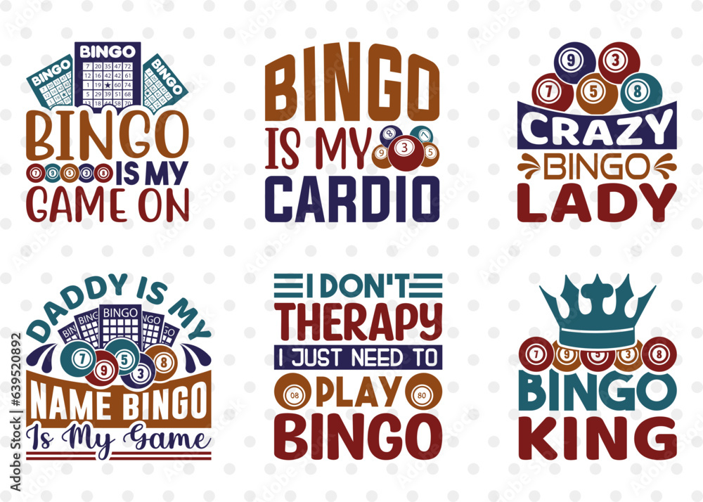Bingo SVG Bundle, Bingo gift Svg, Bingo Games Svg, Crazy Bingo Svg, Bingo Quotes, Bingo Cutting File