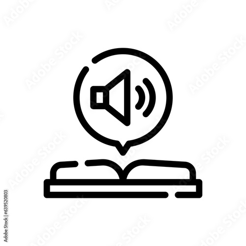 audiobook line icon
