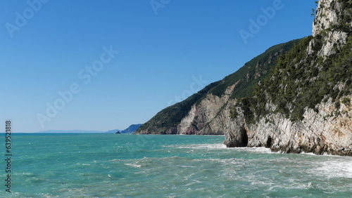 beautiful view of the coast of portovenere la spezia italy