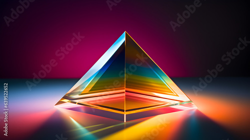 Background with transparent pyramid