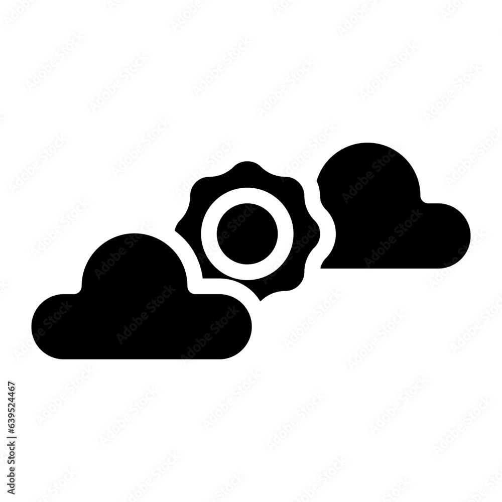 sun with cloud glyph sun with cloud glyph