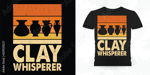 Funny Ceramic Artist Retro Vintage Pottery Maker T-shirt Design