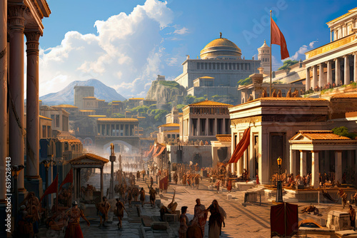 Painting of life in Ancient Rome