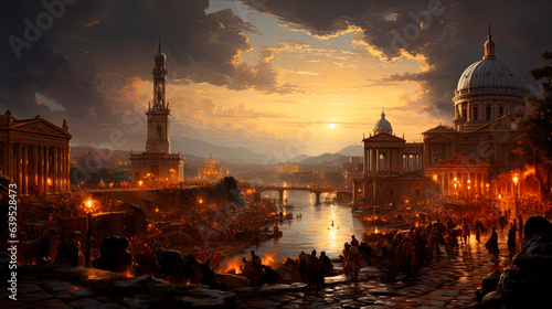 Artistic depiction of Ancient Rome