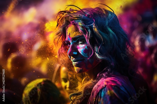 Holi festival celebrations in Nandgaon, India. Every Indian state celebrates Holi differently. Festival Of Colors In India, photo