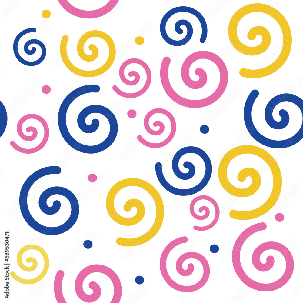 A set of multicolored doodles, hand-drawn. Background for children's textiles, packaging. Vector illustration.	