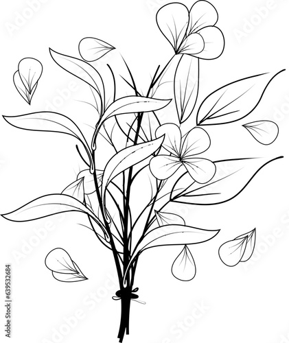 Flower Outline illustration.