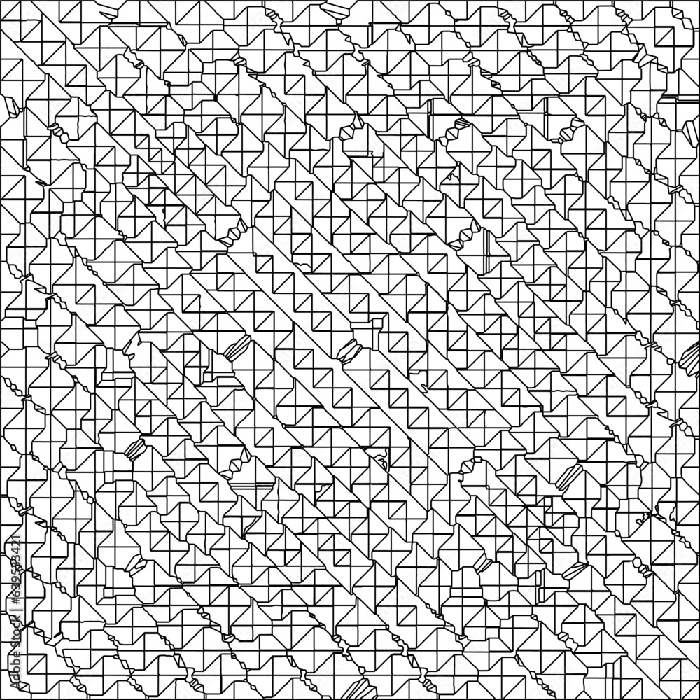Stylish texture with figures from lines.Abstract geometric black and white pattern for web page, textures, card, poster, fabric, textile. Monochrome graphic repeating design. Stylish texture with figures from lines.Abstract geometric black and white pattern for web page, textures, card, poster, fabric, textile. Monochrome graphic repeating design.