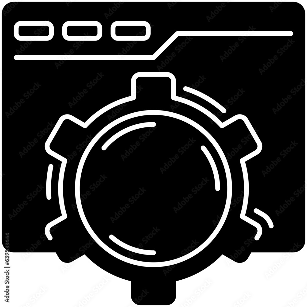 Website Setting Solid Icon