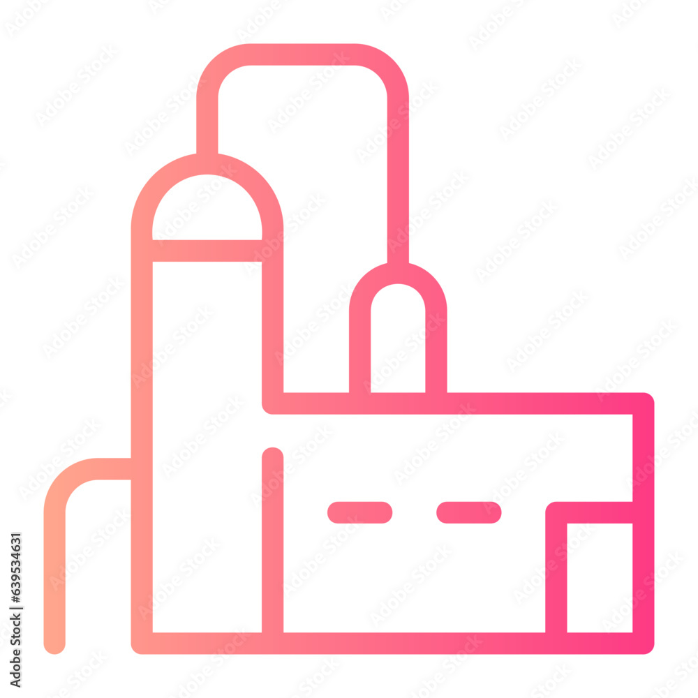 recycling plant gradient icon recycling plant gradient icon