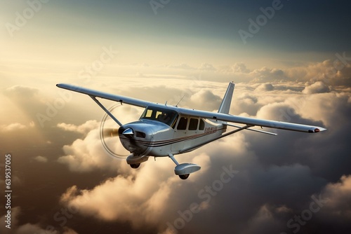 Image of a Cessna aircraft. Generative AI photo