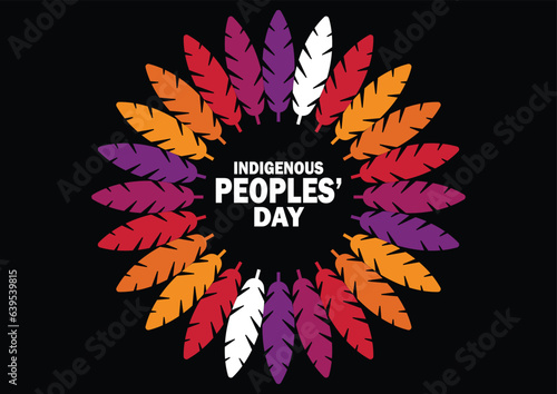 Indigenous Peoples' Day Vector Template Design Illustration. Suitable for greeting card, poster and banner photo