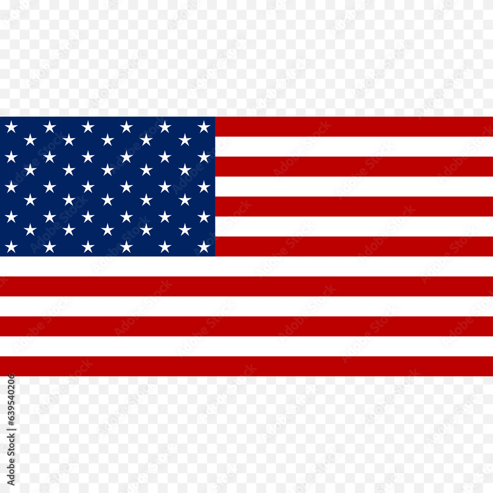 Naklejka premium Vector illustration of the flag of the United States of America.