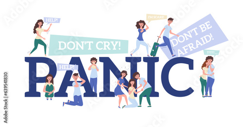 Panic Flat Text Composition
