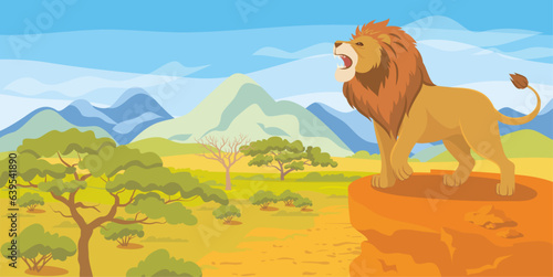 Lion Flat Composition