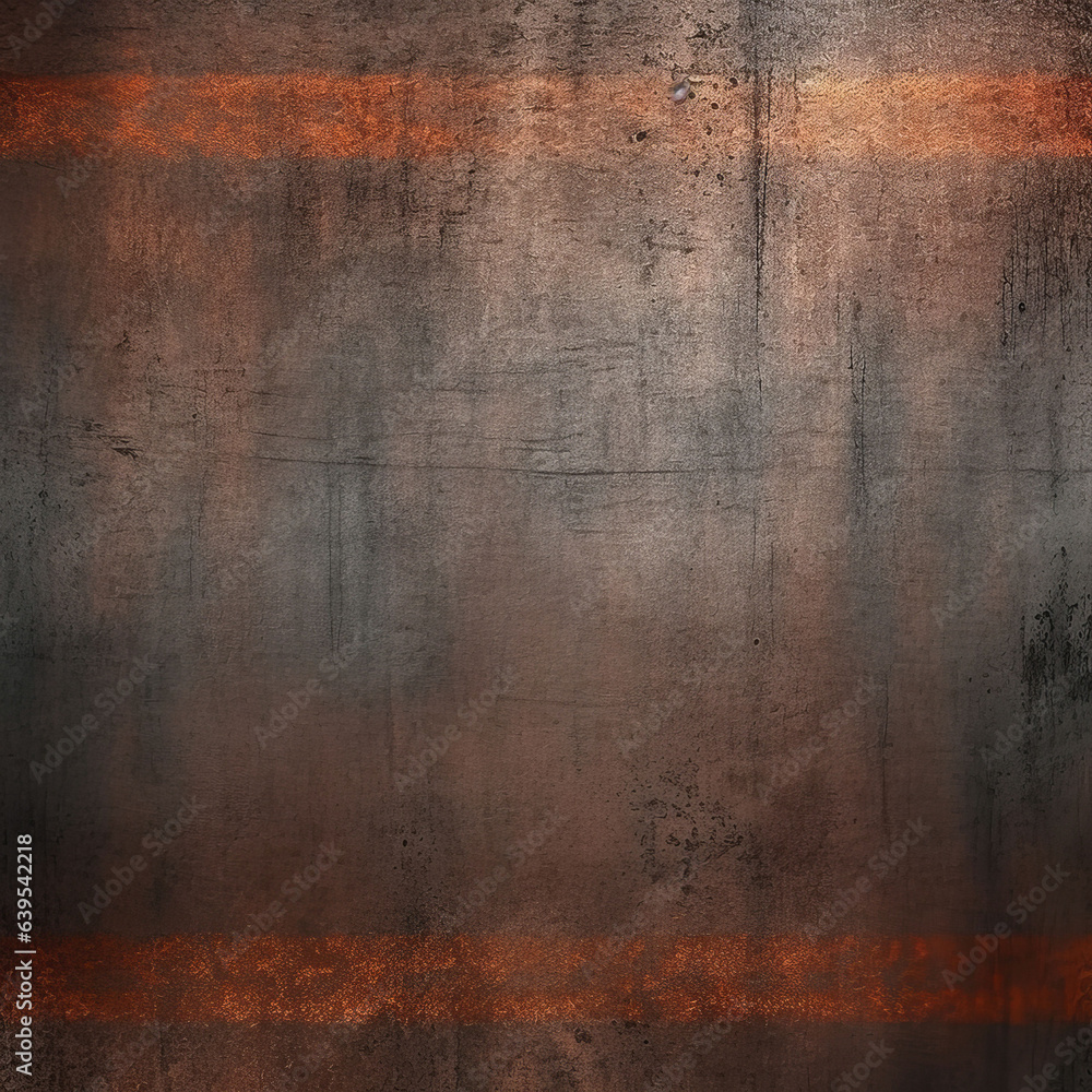 An abstract metal background with brown and dirty paint