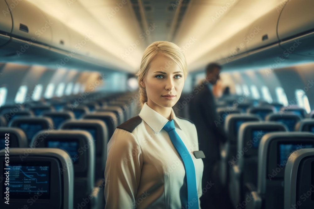 Woman fly attendant. Generate Ai Woman fly attendant. Generate Ai