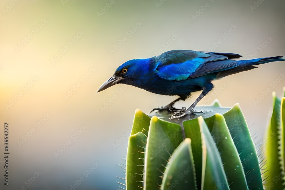 Obraz premium blue bird on the branch