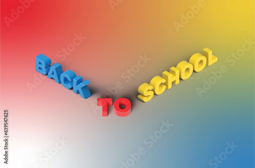 Back to school design colorful
