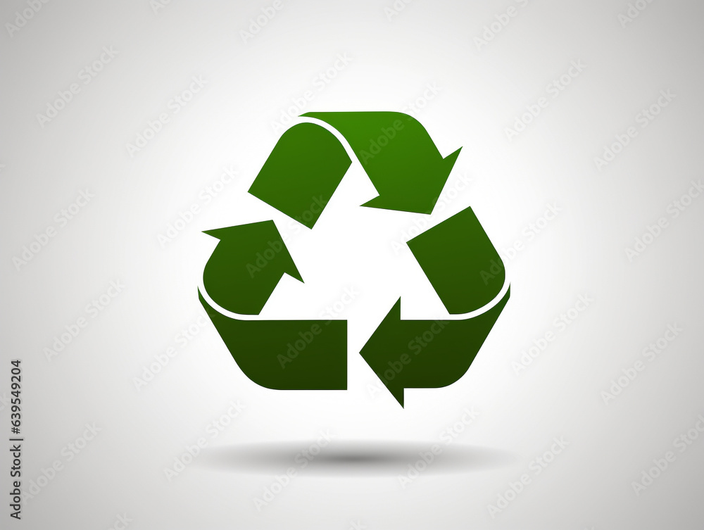 An image showcasing a green recycling symbol set against a clean, white backdrop, emphasizing the importance of recycling and environmental consciousness. An image showcasing a green recycling symbol set against a clean, white backdrop, emphasizing the importance of recycling and environmental consciousness.