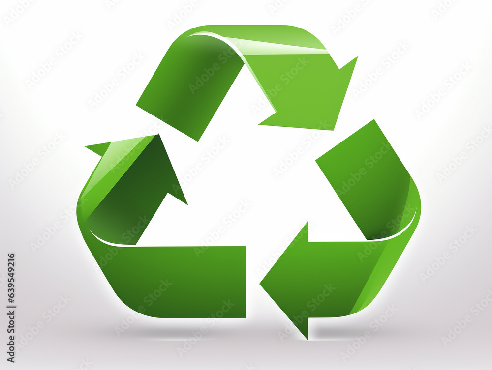 An image showcasing a green recycling symbol set against a clean, white backdrop, emphasizing the importance of recycling and environmental consciousness. An image showcasing a green recycling symbol set against a clean, white backdrop, emphasizing the importance of recycling and environmental consciousness.