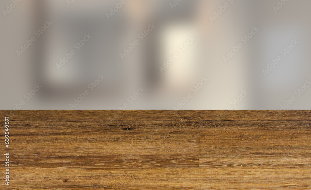 Spacious bathroom in gray tones with heated floors, freestanding tub. 3D rendering., Background with empty wooden table. Flooring. Spacious bathroom in gray tones with heated floors, freestanding tub. 3D rendering., Background with empty wooden table. Flooring.