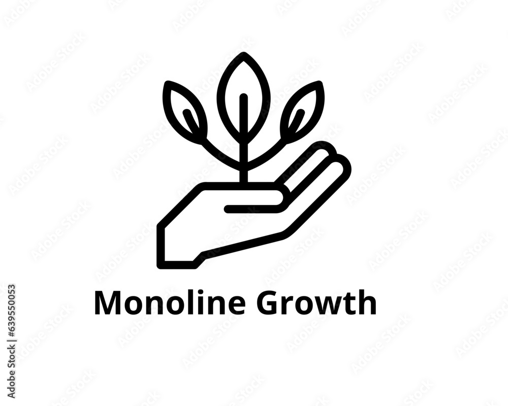 Icon Monoline Growth illustration vector style 