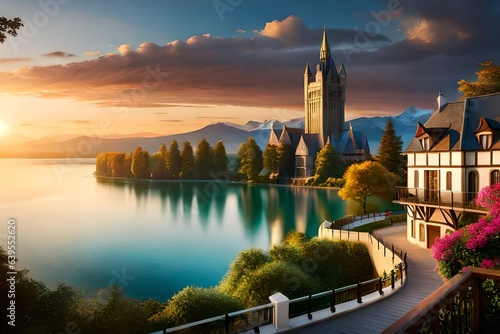 city skyline at night