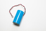 lithium ion battery isolated on white background. energy storage