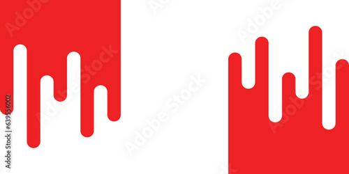 red paint and drops of blood, dripping paint on the wall, thick paint