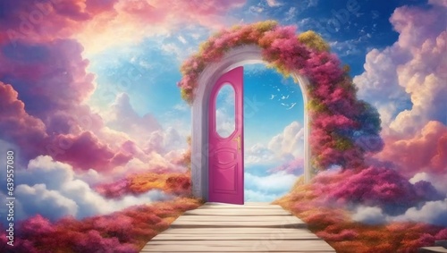 door to heaven with beautiful color