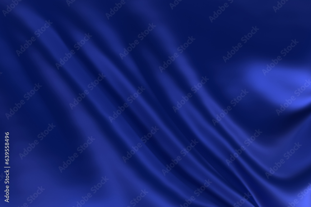 Obraz premium Beautiful blue 3D plain cloth with wrinkles 