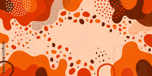 Doodle pattern background. Abstract shapes, bright colors. Minimalist pattern background. Abstract funny background.