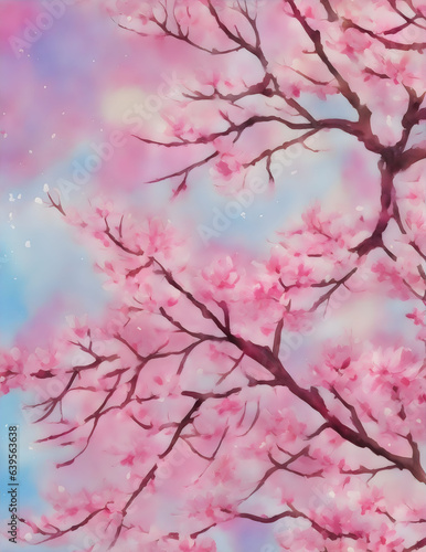 colorful sakura blossom