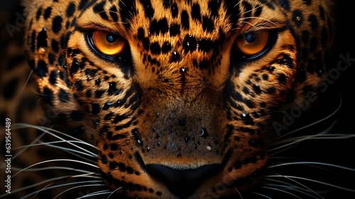 Leopard's muzzle close-up. © Vadim