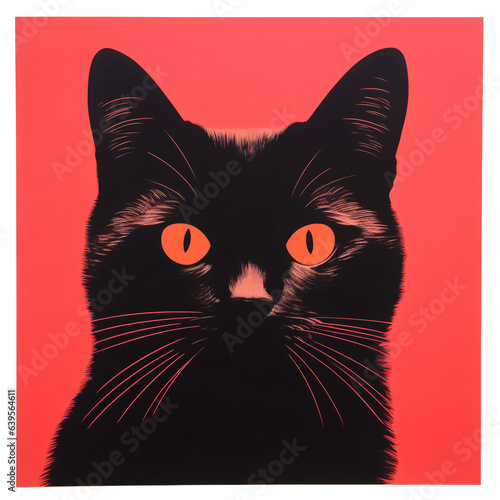 60s Cat Noir: Bold Silhouette in Pastel Shadows