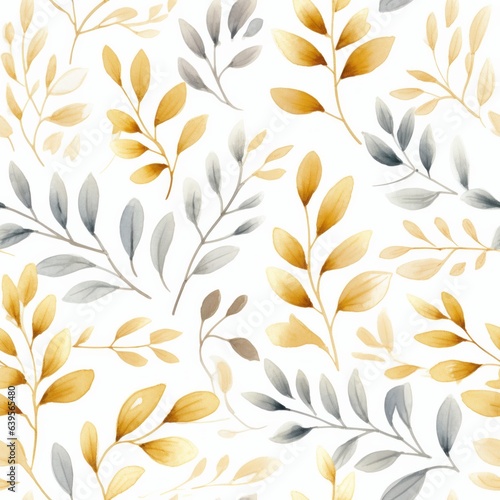 Photo of a watercolor painting of leaves on a white background