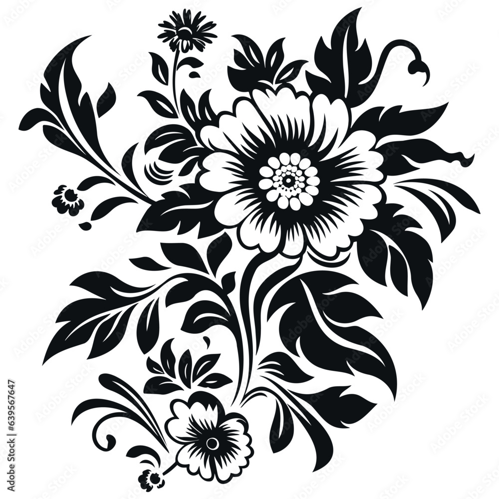 flower ornament, engraving, border, floral retro pattern, antique style, acanthus, foliage, swirl, decorative design element flower ornament, engraving, border, floral retro pattern, antique style, acanthus, foliage, swirl, decorative design element