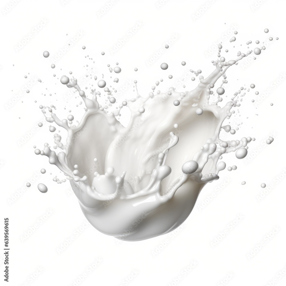 Milk or white liquid splash isolated on white background Milk or white liquid splash isolated on white background