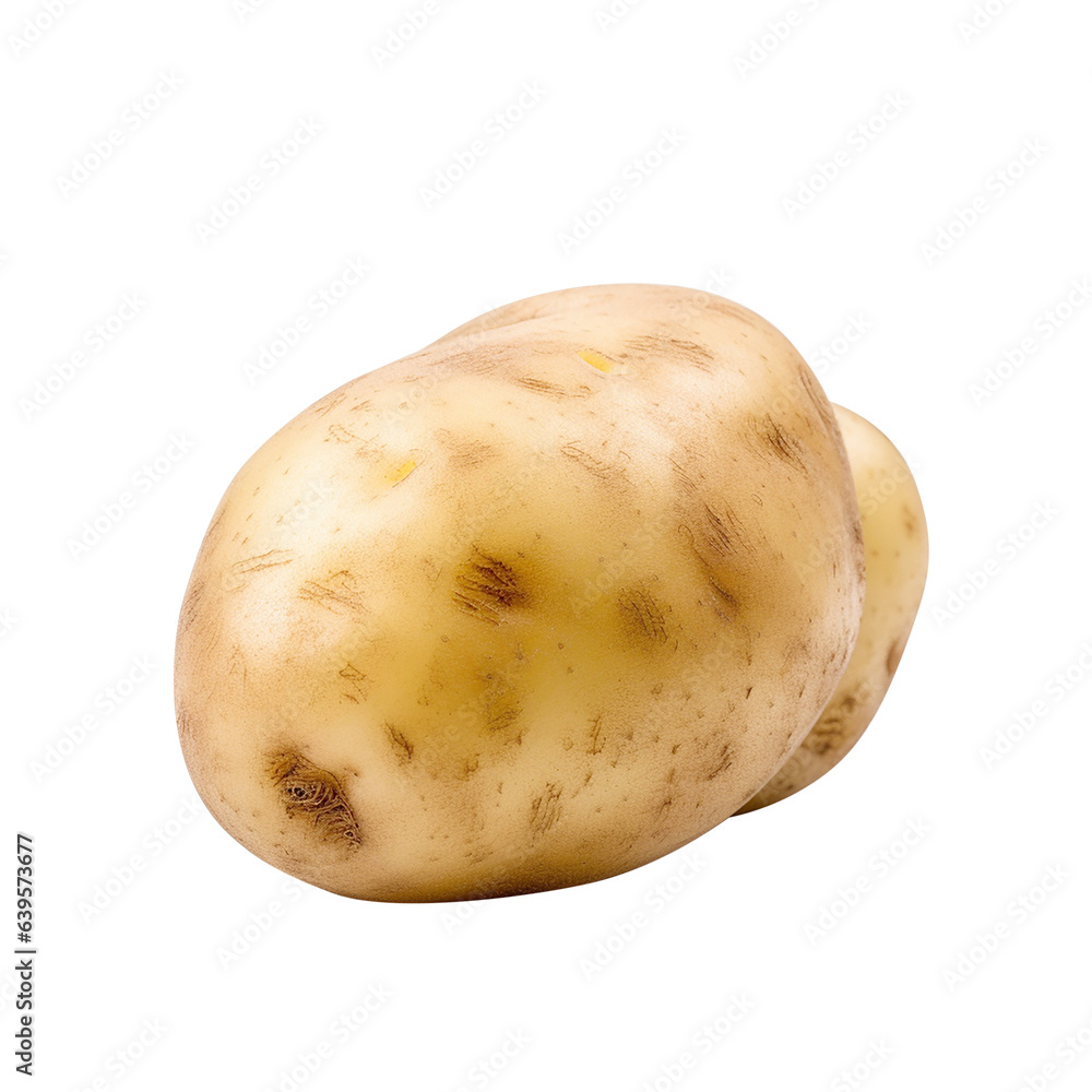 potatoes isolated on white background, Created with Generative AI potatoes isolated on white background, Created with Generative AI