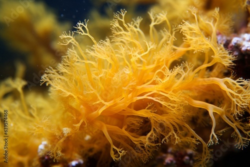 Description of st. lucian golden sea moss, euchema cottonii. Generative AI