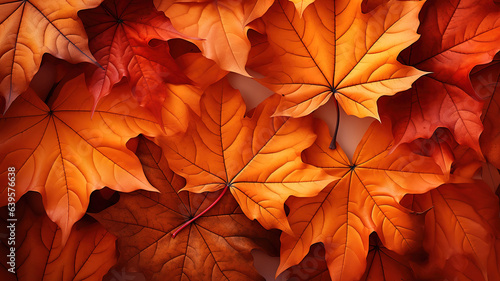 Background design template with red leaves. Generative Ai