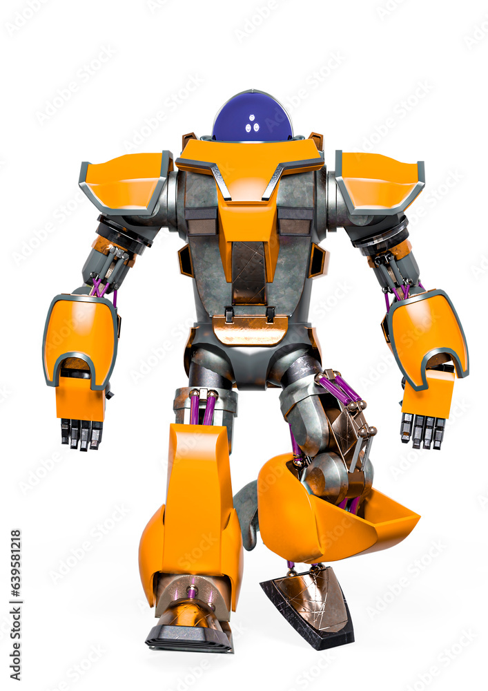 giant robot is walking giant robot is walking